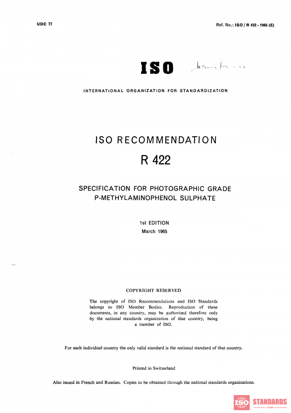 ISO/R 422:1965 PDF