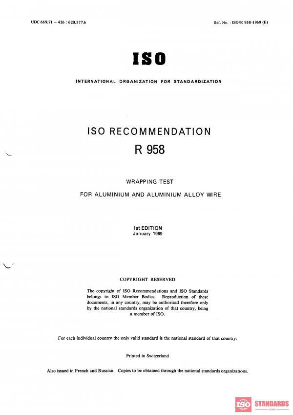 ISO/R 958:1969 PDF