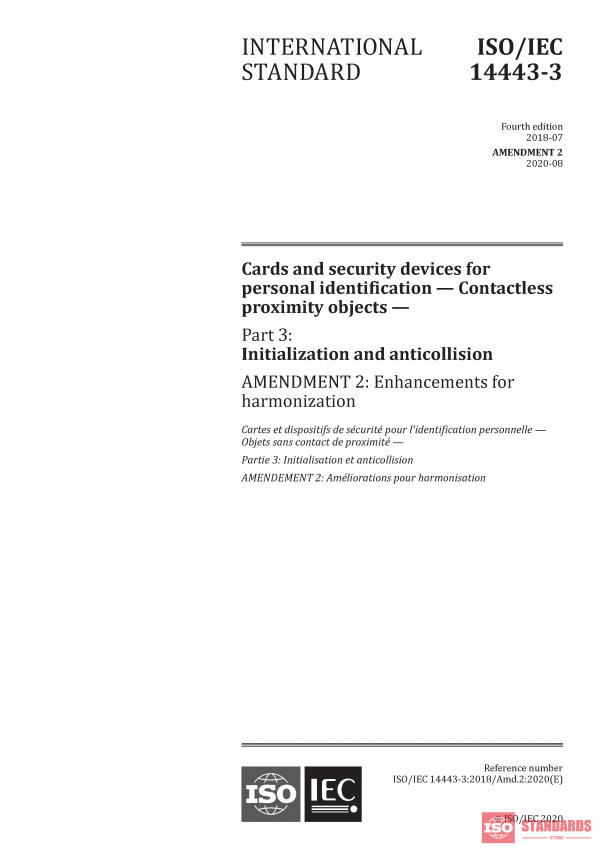 ISO/IEC 14443-3:2018/AMD2:2020 PDF