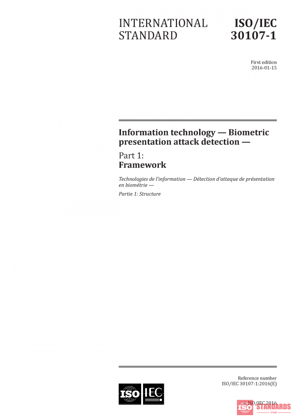 ISO/IEC 30107-1:2016 PDF