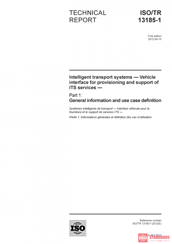 ISO/TR 13185-1:2012 PDF