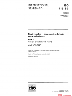 ISO 11519-3:1994/Amd 1:1995 PDF