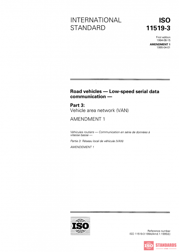 ISO 11519-3:1994/Amd 1:1995 PDF