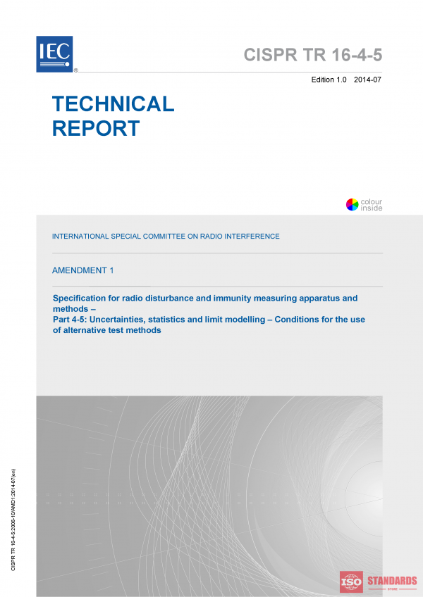 CISPR TR 16-4-5:2006/AMD1:2014 PDF