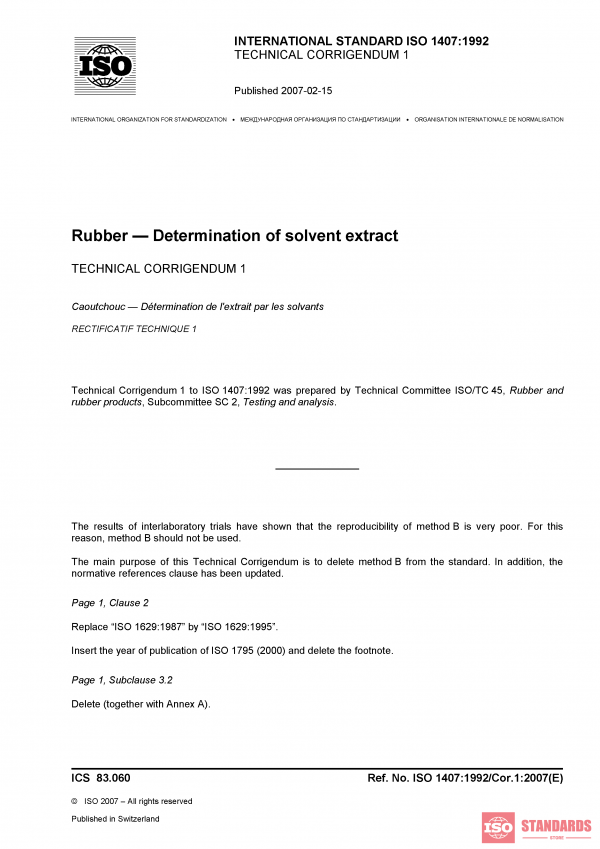 ISO 1407:1992/Cor 1:2007 PDF