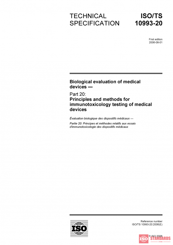 ISO/TS 10993-20:2006 PDF