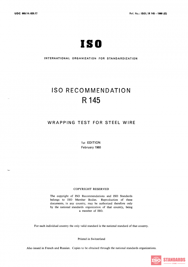 ISO/R 145:1960 PDF