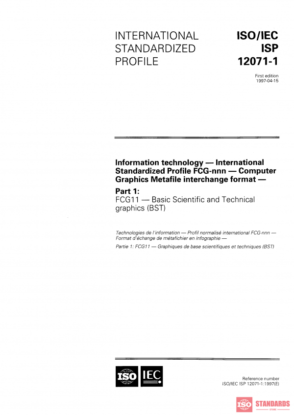 ISO/IEC ISP 12071-1:1997 PDF