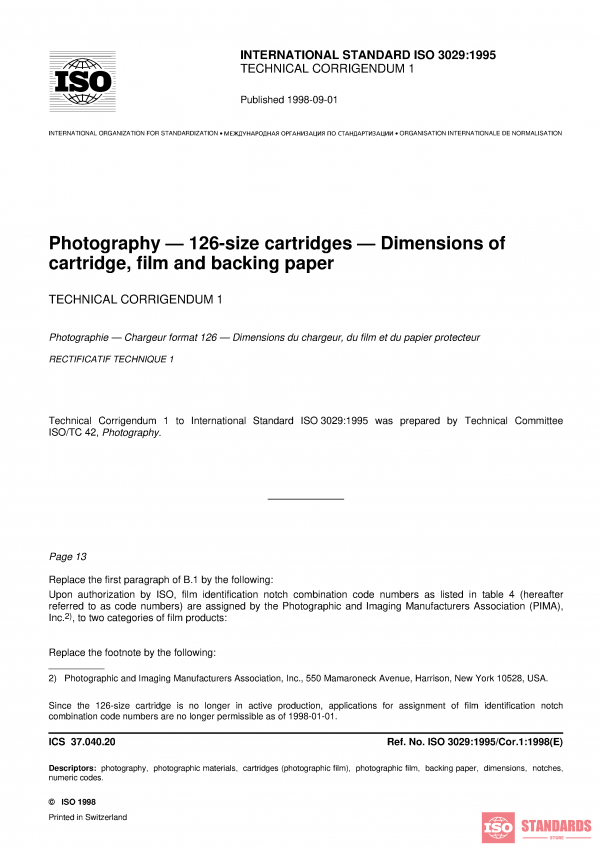 ISO 3029:1995/Cor 1:1998 PDF