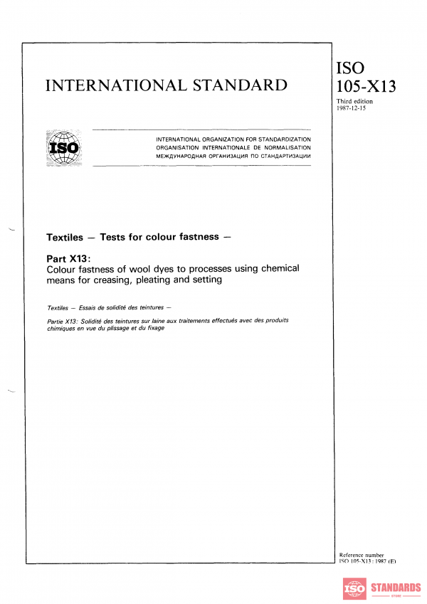 ISO 105-X13:1987 PDF