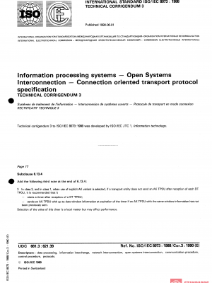 ISO/IEC 8073:1988/Cor 3:1990 PDF
