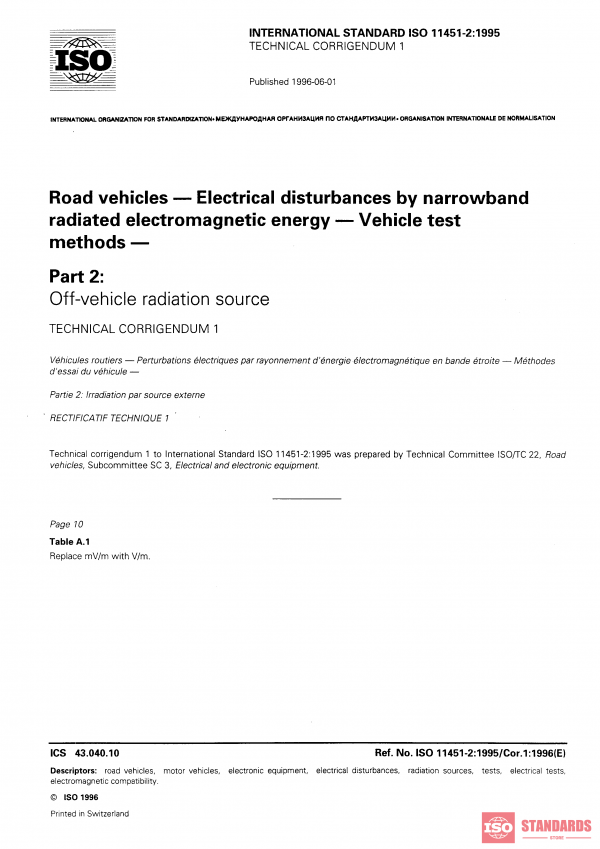 ISO 11451-2:1995/Cor 1:1996 PDF