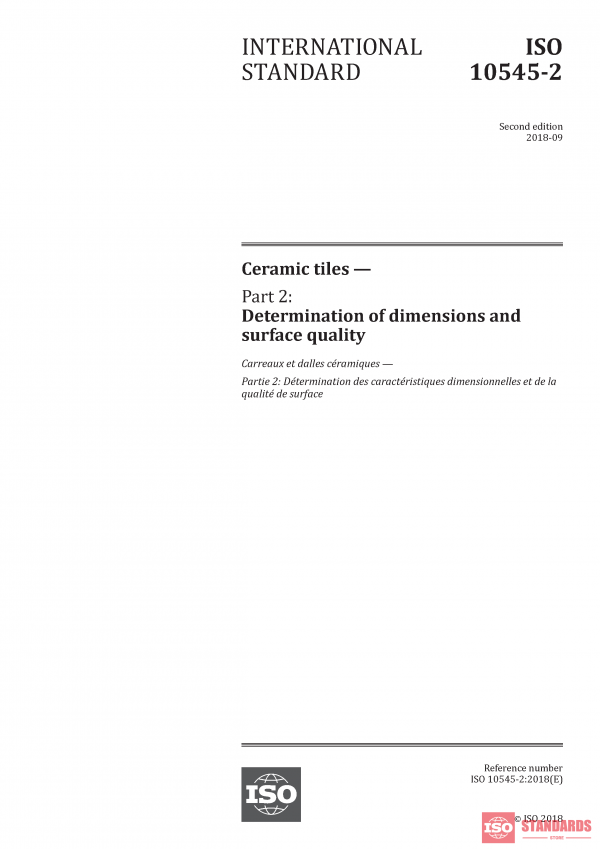 ISO 10545-2:2018 PDF