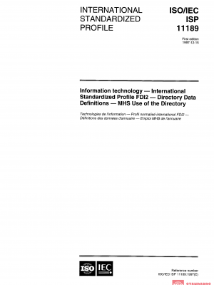 ISO/IEC ISP 11189:1997 PDF