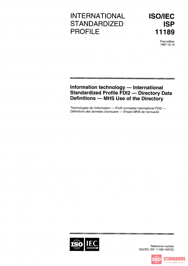 ISO/IEC ISP 11189:1997 PDF