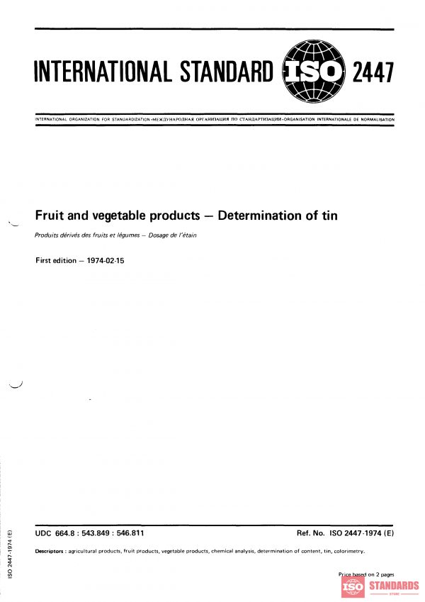ISO 2447:1974 PDF