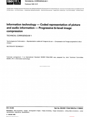 ISO/IEC 11544:1993/COR1:1995 PDF