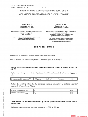 CISPR 16-4-2:2011/AMD2:2018/COR1:2019 PDF