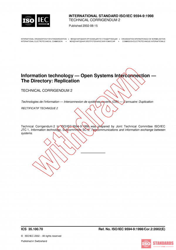 ISO/IEC 9594-9:1998/COR2:2002 PDF
