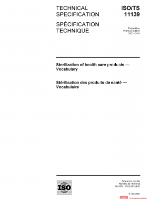 ISO/TS 11139:2001 PDF