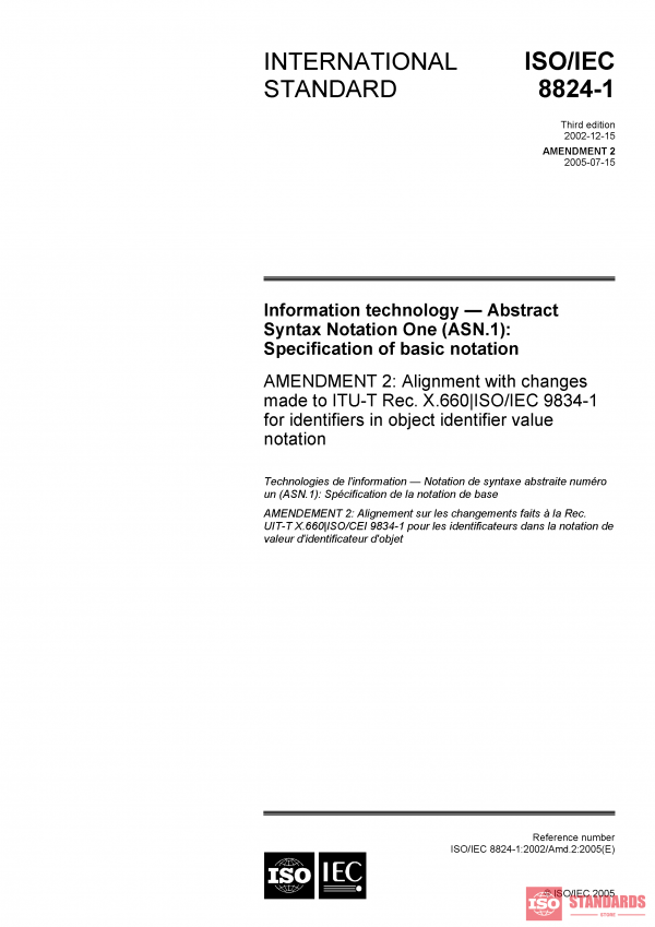 ISO/IEC 8824-1:2002/Amd 2:2005 PDF