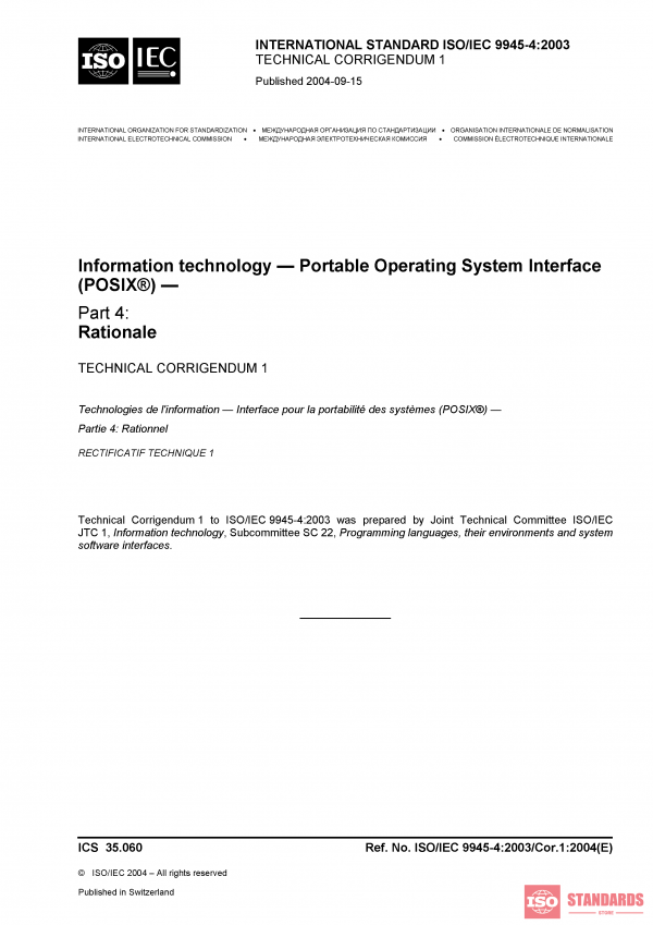 ISO/IEC 9945-4:2003/COR1:2004 PDF
