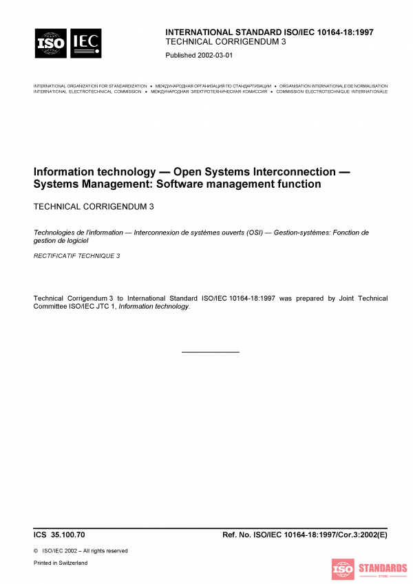 ISO/IEC 10164-18:1997/COR3:2002 PDF