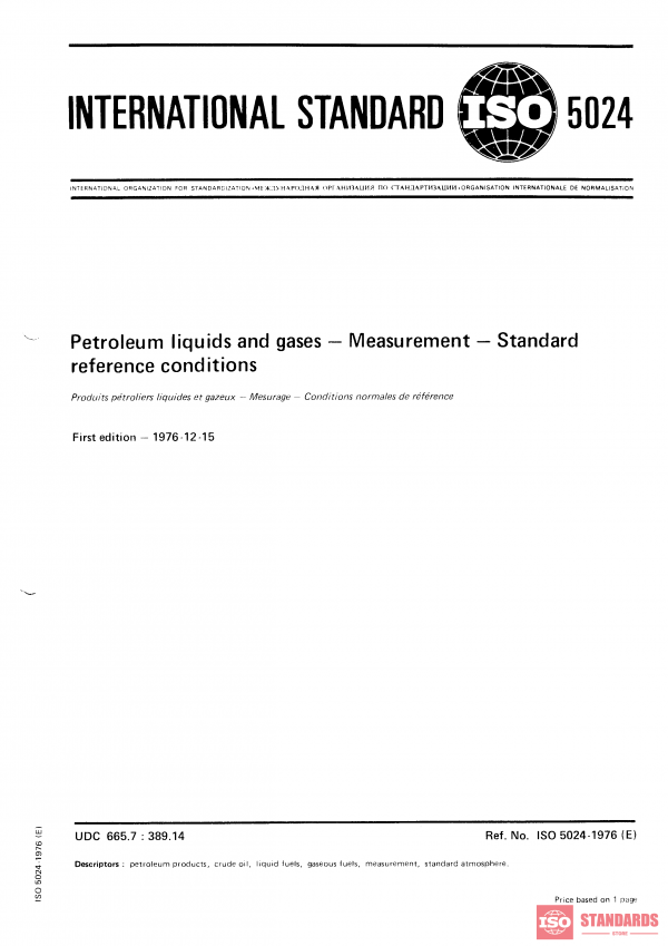 ISO 5024:1976 PDF