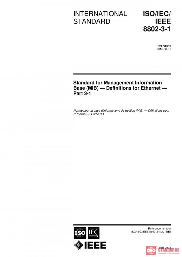 ISO/IEC/IEEE 8802-3-1:2015 PDF