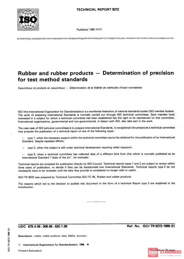 ISO/TR 9272:1986 PDF