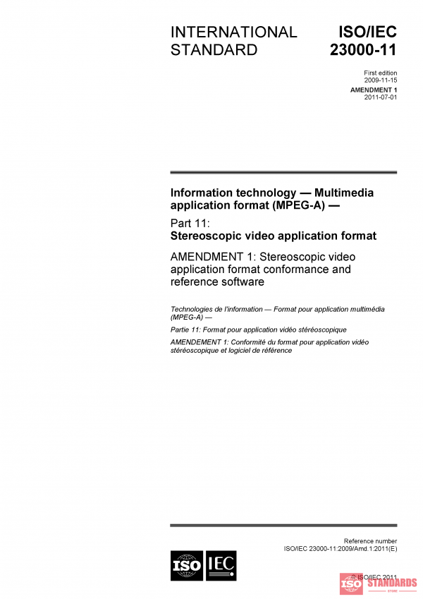 ISO/IEC 23000-11:2009/Amd 1:2011 PDF