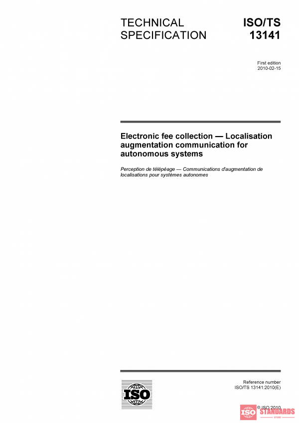 ISO/TS 13141:2010 PDF