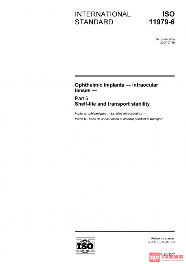 ISO 11979-6:2007 PDF