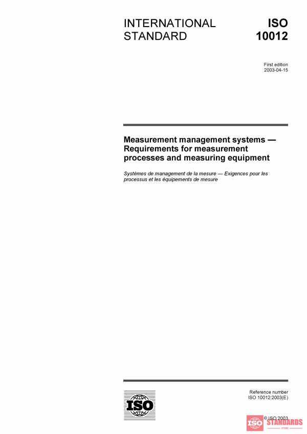 ISO 10012:2003 PDF