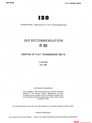 ISO/R 63:1958 PDF