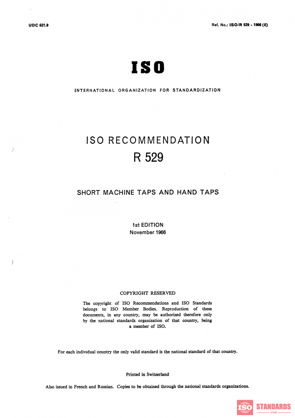 ISO/R 529:1966 PDF