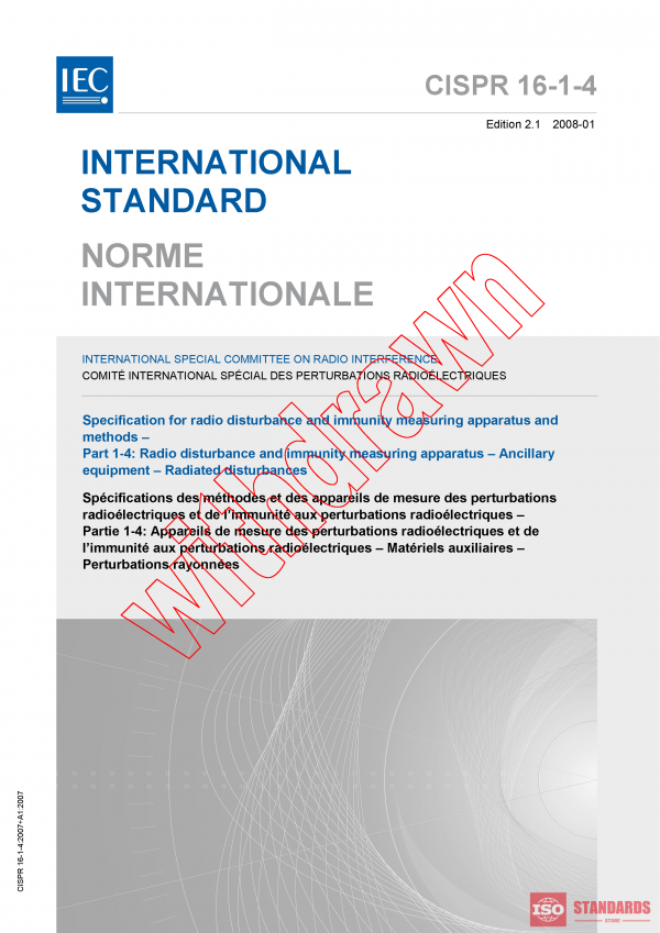 CISPR 16-1-4:2007+AMD1:2007 CSV PDF