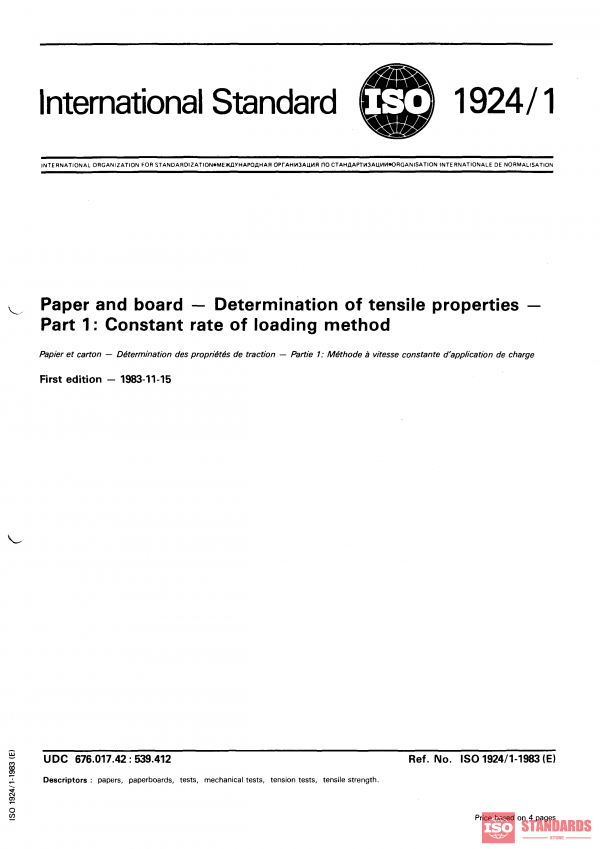 ISO 1924-1:1983 PDF