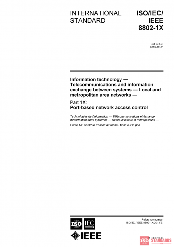 ISO/IEC/IEEE 8802-1X:2013 PDF