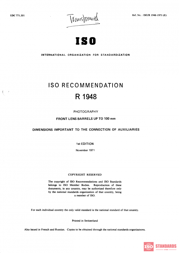 ISO/R 1948:1971 PDF
