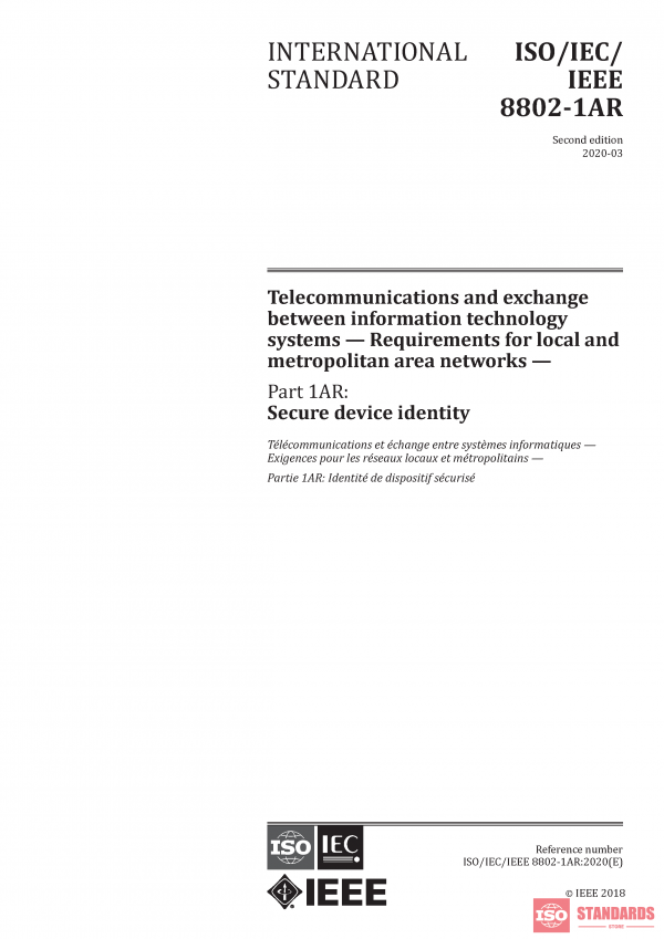 ISO/IEC/IEEE 8802-1AR:2020 PDF