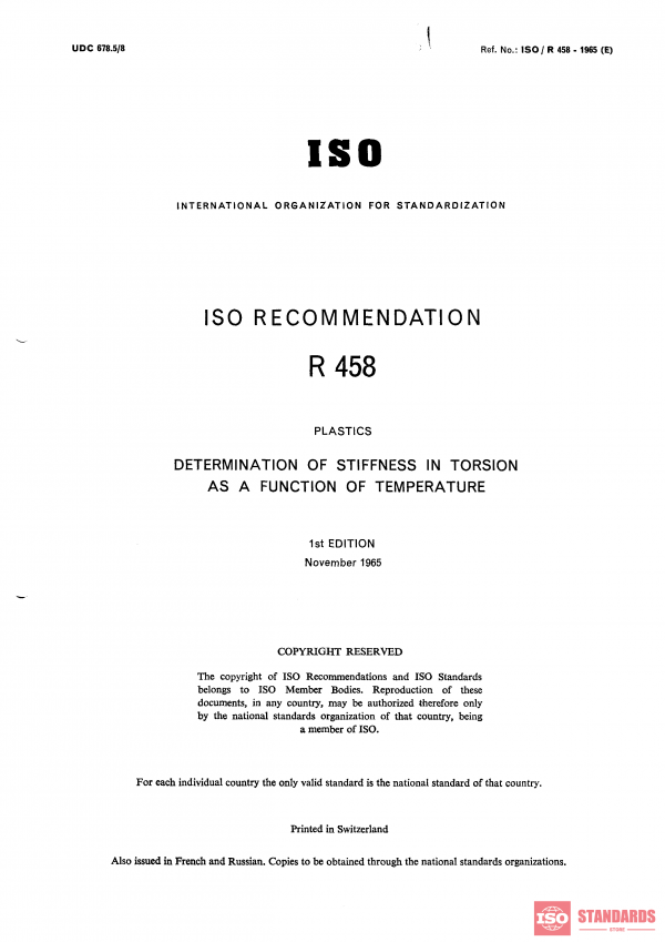 ISO/R 458:1965 PDF