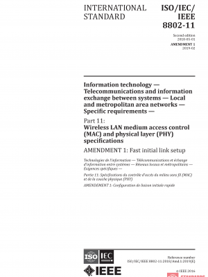 ISO/IEC/IEEE 8802-11:2018/Amd 1:2019 PDF