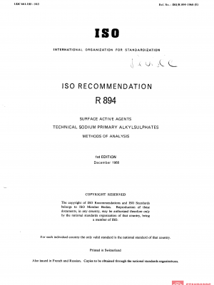 ISO/R 894:1968 PDF