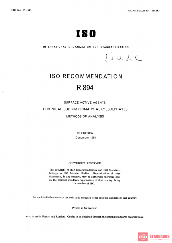 ISO/R 894:1968 PDF