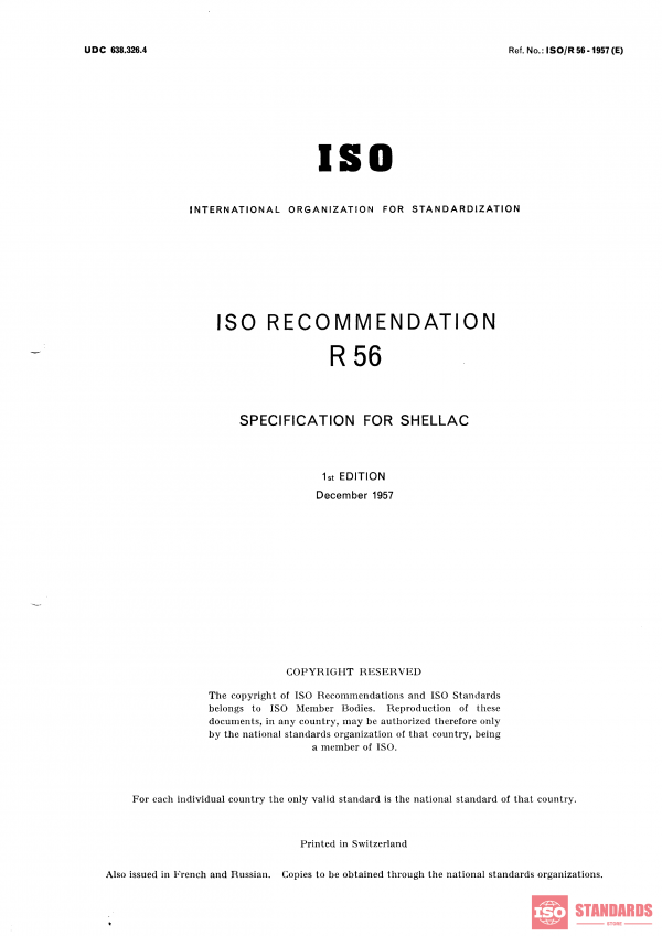 ISO/R 56:1957 PDF
