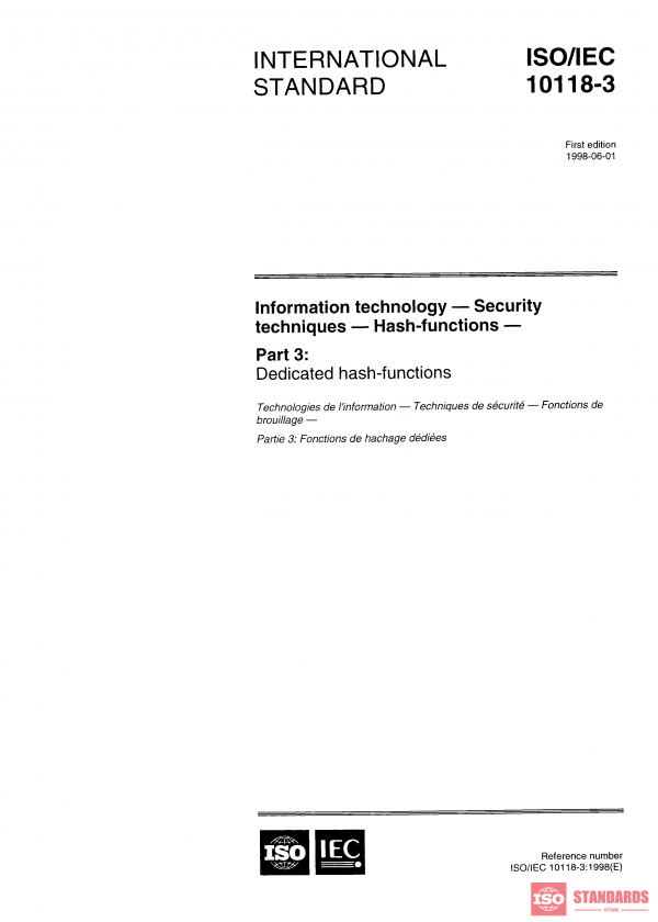 ISO/IEC 10118-3:1998 PDF