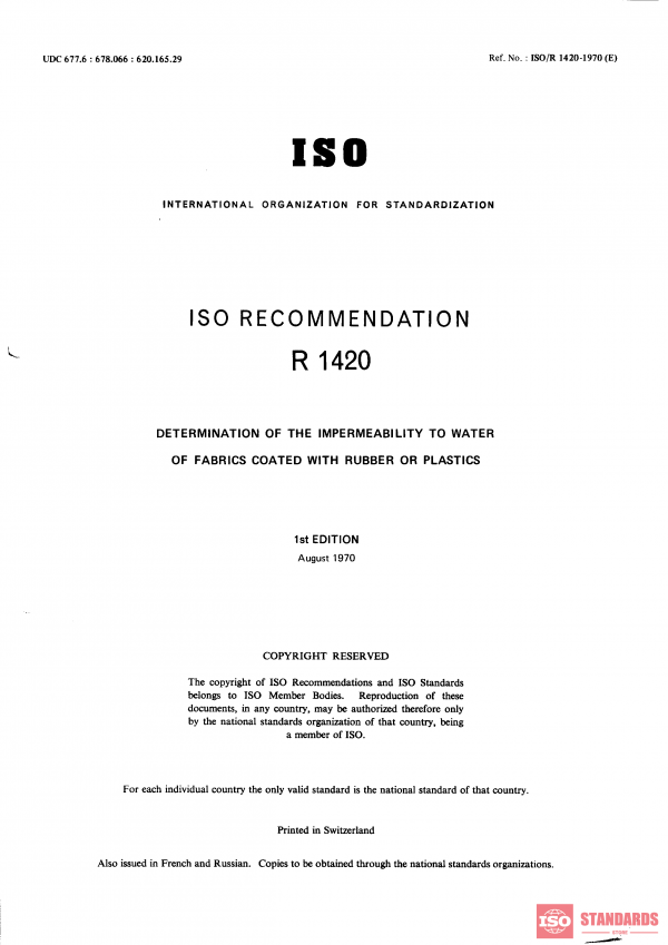 ISO/R 1420:1970 PDF