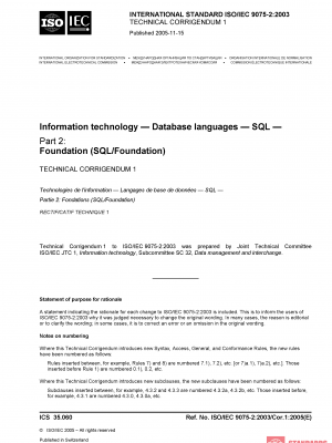 ISO/IEC 9075-2:2003/Cor 1:2005 PDF