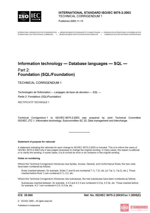 ISO/IEC 9075-2:2003/Cor 1:2005 PDF